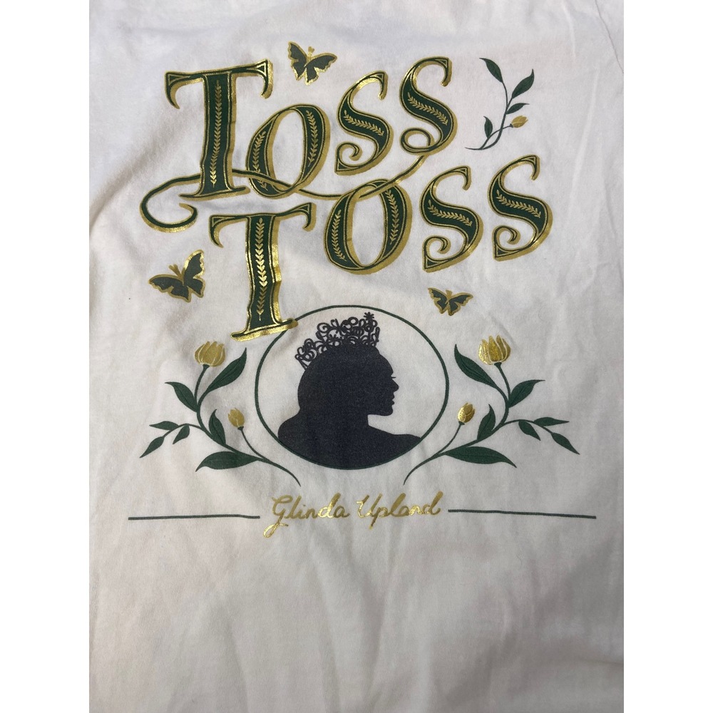 Hot Topic Wicked Glinda Upland "Toss Toss" Women's Cream T Shirt Size M